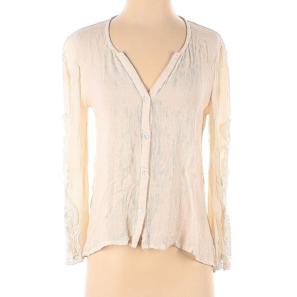 Billabong Delicate Embroidered Long Sleeve Blouse